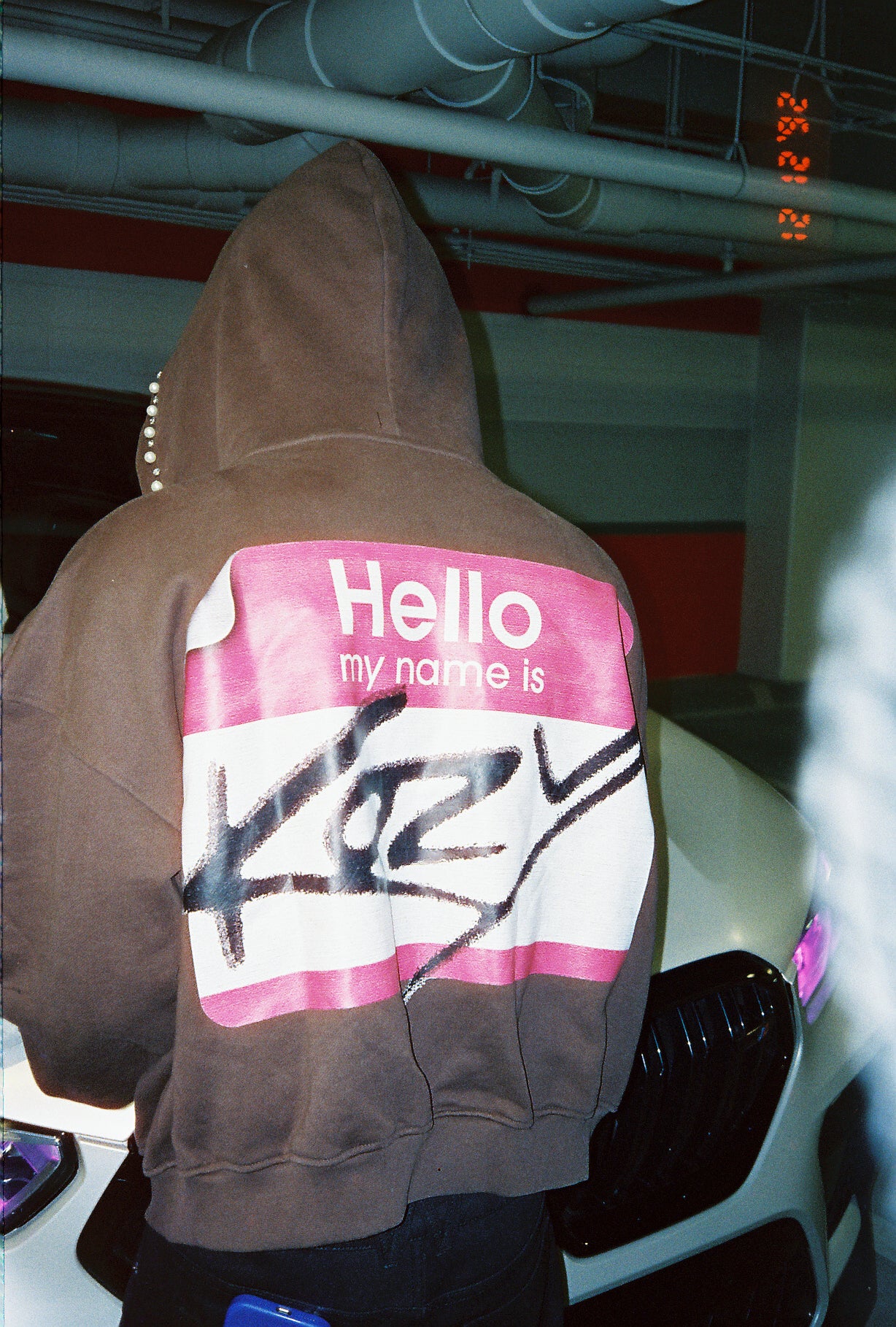 Brown Hello My Name Is Kozy Zip-Up