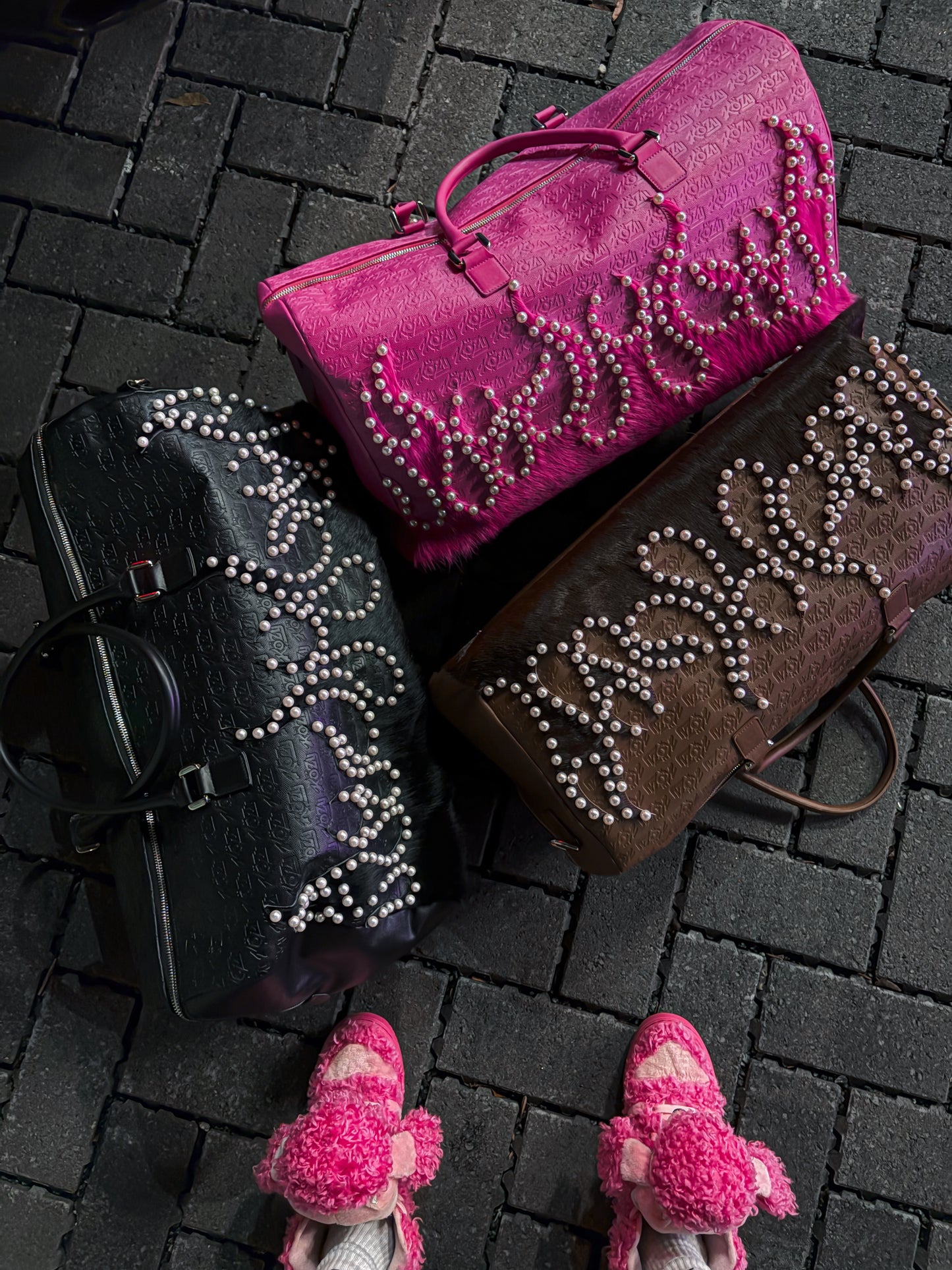 Pink Kozy Flame Travel Bag